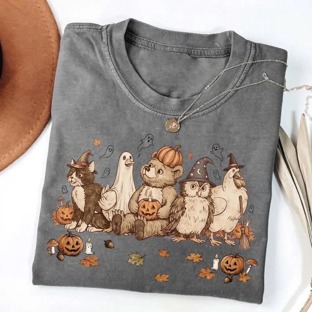 Vintage 90s Halloween Bear Cozy Animal Friends Animated TV Show Gift T-Shirt / Sweatshirt / Hoodie