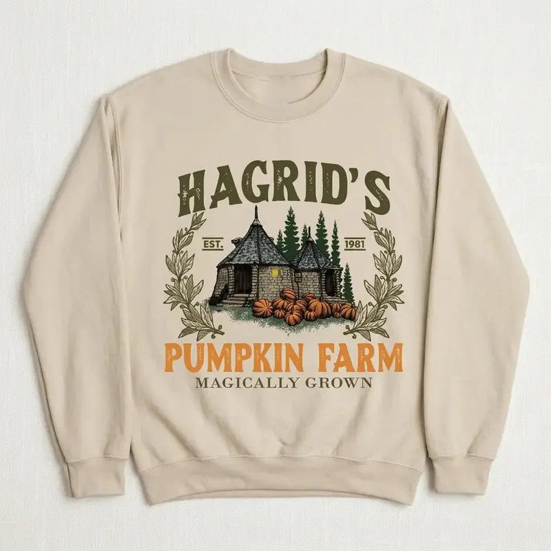 Vintage Magical Pumpkin Garden Woodland Cottage Graphic  T-Shirt / Sweatshirt / Hoodie