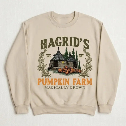 Vintage Magical Pumpkin Garden Woodland Cottage Graphic  T-Shirt / Sweatshirt / Hoodie