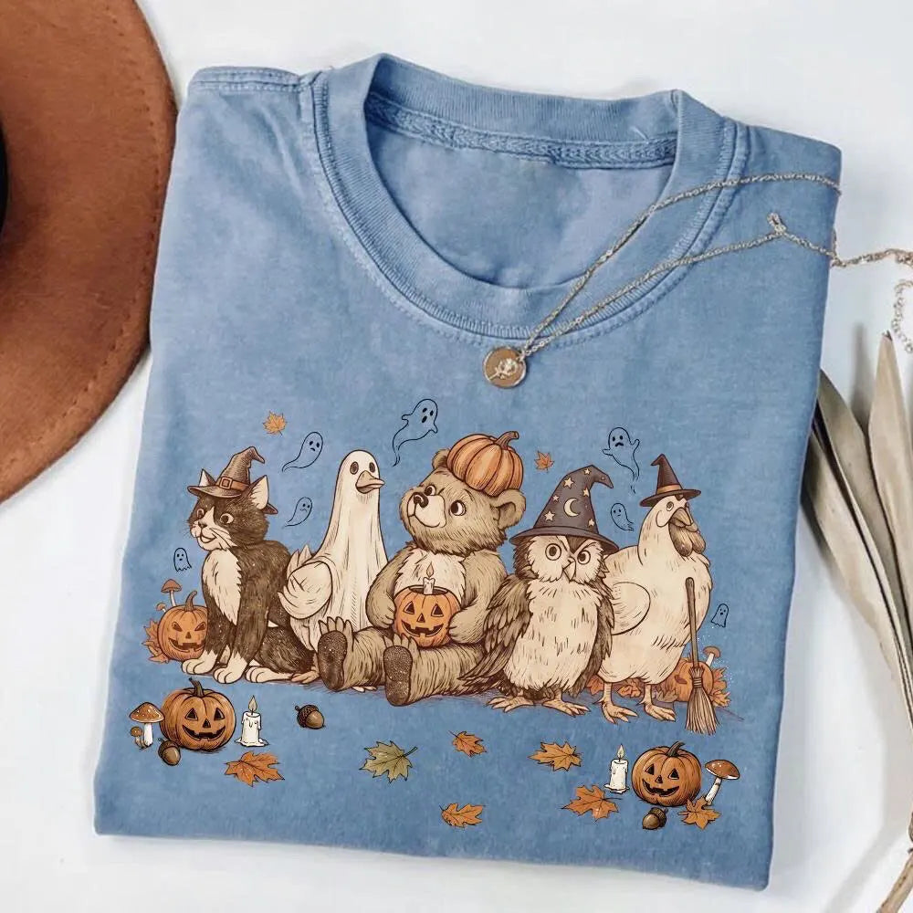 Vintage 90s Halloween Bear Cozy Animal Friends Animated TV Show Gift T-Shirt / Sweatshirt / Hoodie