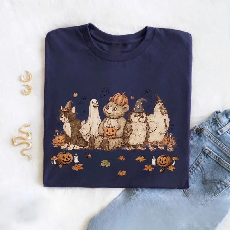 Vintage 90s Halloween Bear Cozy Animal Friends Animated TV Show Gift T-Shirt / Sweatshirt / Hoodie