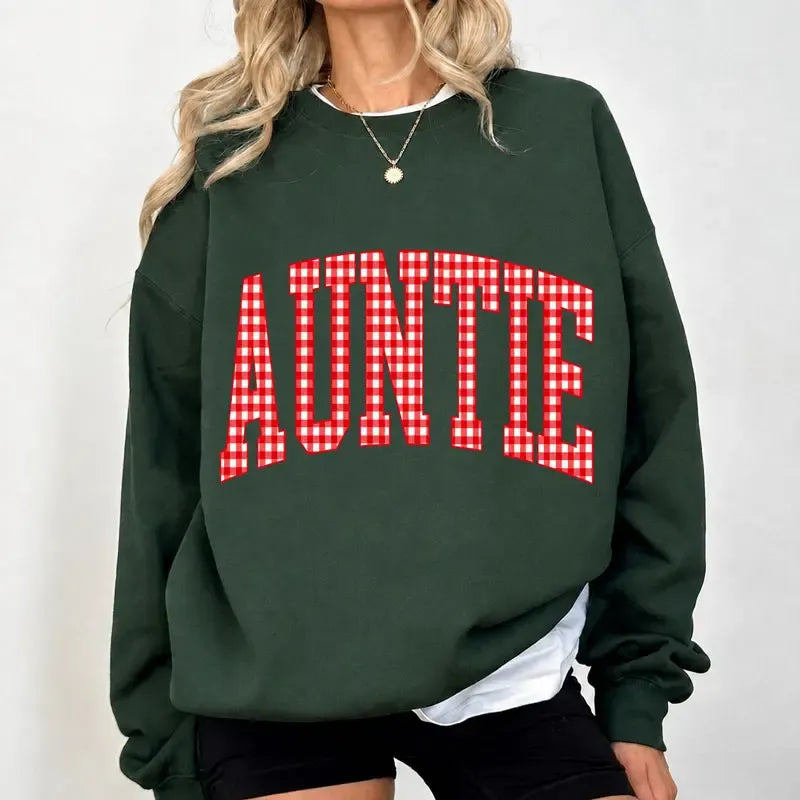 Customize MAMA Gingham Christmas T-Shirt / Sweatshirt / Hoodie