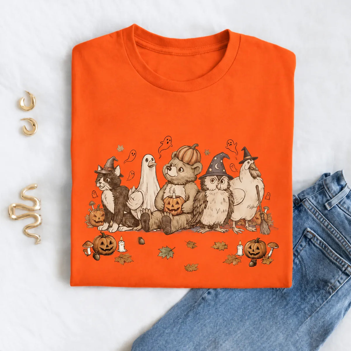 Vintage 90s Halloween Bear Cozy Animal Friends Animated TV Show Gift T-Shirt / Sweatshirt / Hoodie